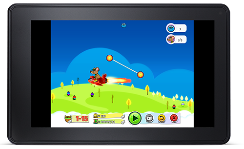 Challenging the first Boss on a Kindle Fire Tablet